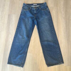 Levis Super Low Baggy Wide Leg Jeans 31W X 32L Medium Wash Casual Y2K 90s